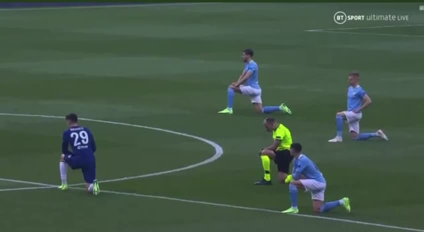 Football supporters at the champions league final