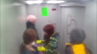 Drunk WPC And Pal Forced To Clean Spray Painted Lift 02