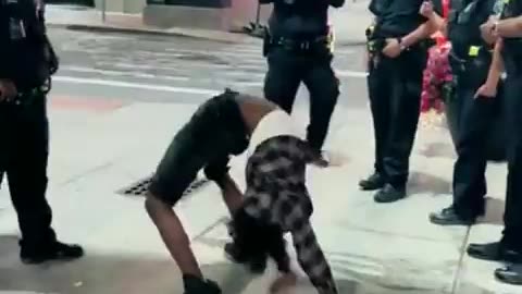Contortionist Puts On Show For The Police