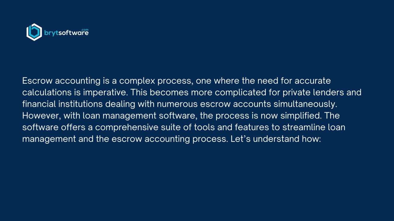 How Loan Management Software Facilitates Effortless Escrow Accounting