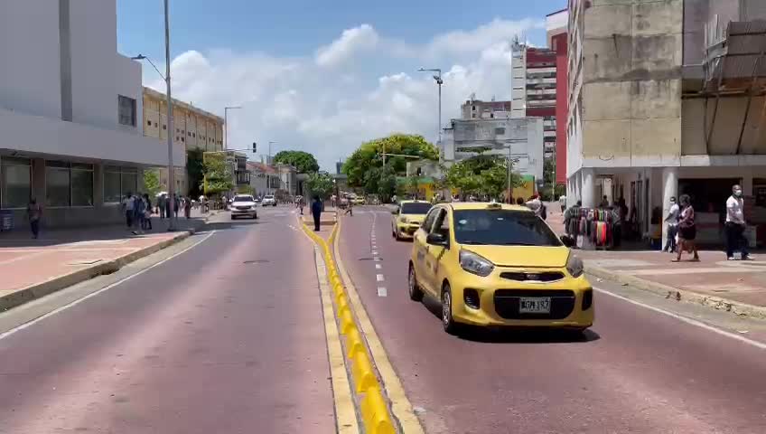 Llegada de taxistas al Centro Histórico