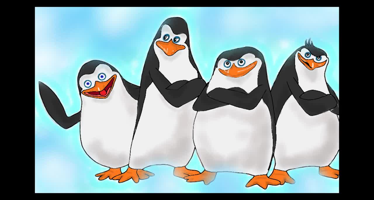 PENGUINS FROM MADAGASCAR 🐧 HOW TO DRAW - FOR CHILDRENS