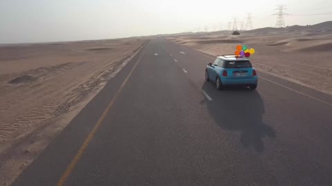 Drone Footage Of Car