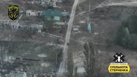 Russians Looking For Cover Come Under Attack from Ukrainian Drones