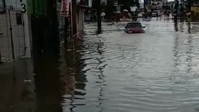 flood with rain