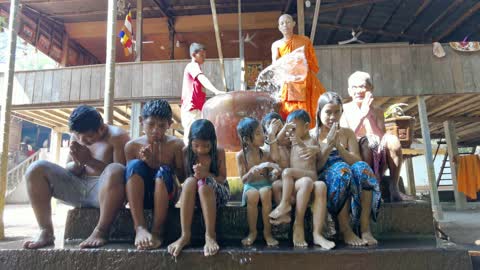 Water blessings in Cambodia