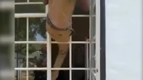 How he broke in a post crime demonstration