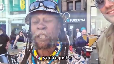 Rasta shocks man with his universal wisdom