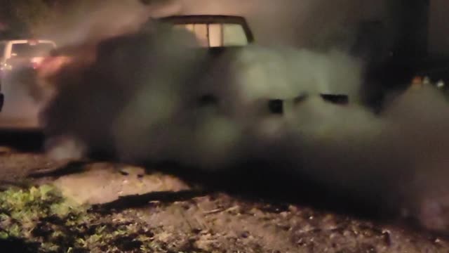 MASSIVE BURNOUT IN DODGE D150