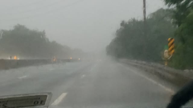 Driving to work in tropical storm elsa