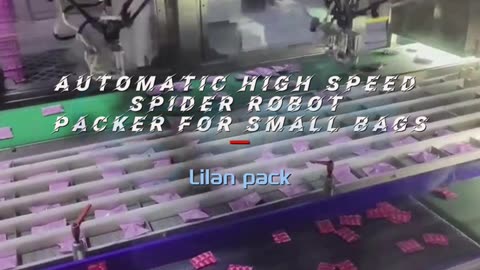 Automatic high speed spider robot packer for small bags #packaging #foryou #roobot #packer