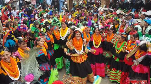 Women dancing and singing at the festival