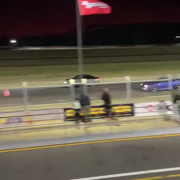 Blue Toyota Supra Drag Race