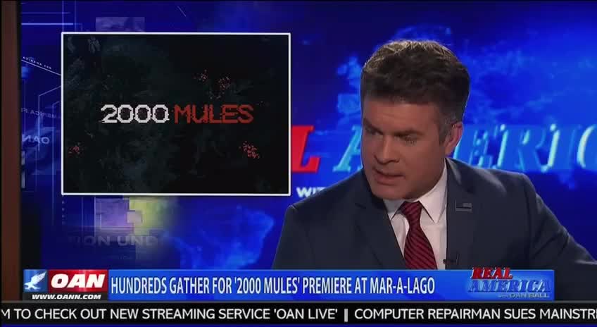 OAN talks about 2000 Mules and election fraud " proof " for 2020.