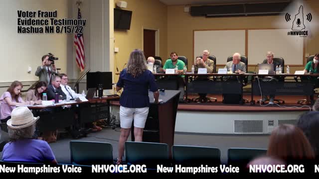 Voter Fraud Evidence Testimony NASHUA NH 8/15/22