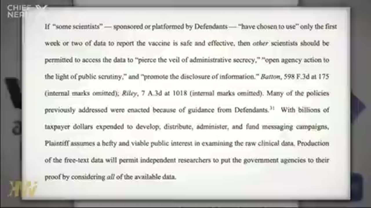 Federal Judge Orders CDC to Release All V-safe Free-Text Entries to the Public