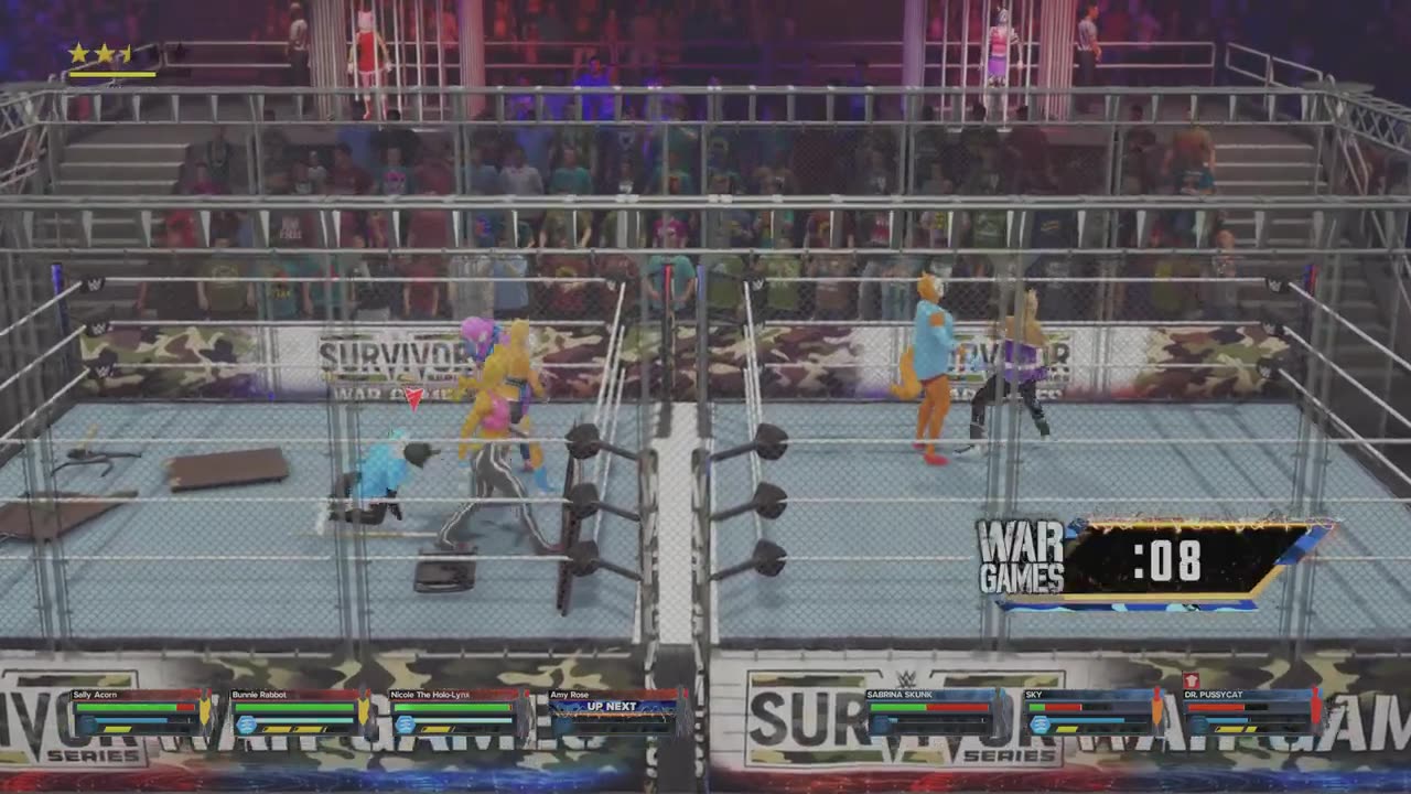 CAW Women's WARGAMES MATCH: The Freedom Fighters Vs. Dr. Pussycat, Sky, Sabrina Skunk & Zig-Zag