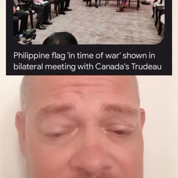 Philippines War Time Flag Displayed During Joint Meeting with Canada