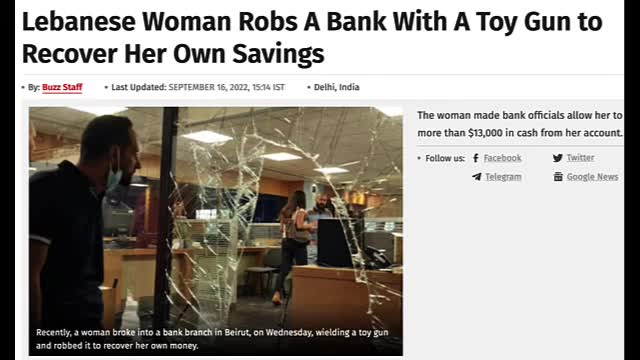 YOU KNOW THE WORLD'S FALLING APART WHEN YOU HAVE TO ROB THE BANK TO GET YOUR OWN MONEY!