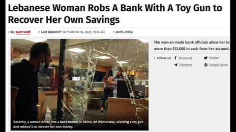 YOU KNOW THE WORLD'S FALLING APART WHEN YOU HAVE TO ROB THE BANK TO GET YOUR OWN MONEY!