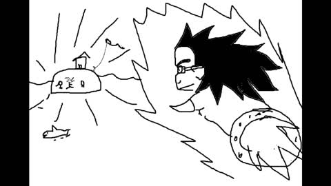 Raditz vai até a Casa do Mestre Kame animasao