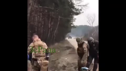 UKRAINE - moments before point-blank attack on ukrainian soldiers