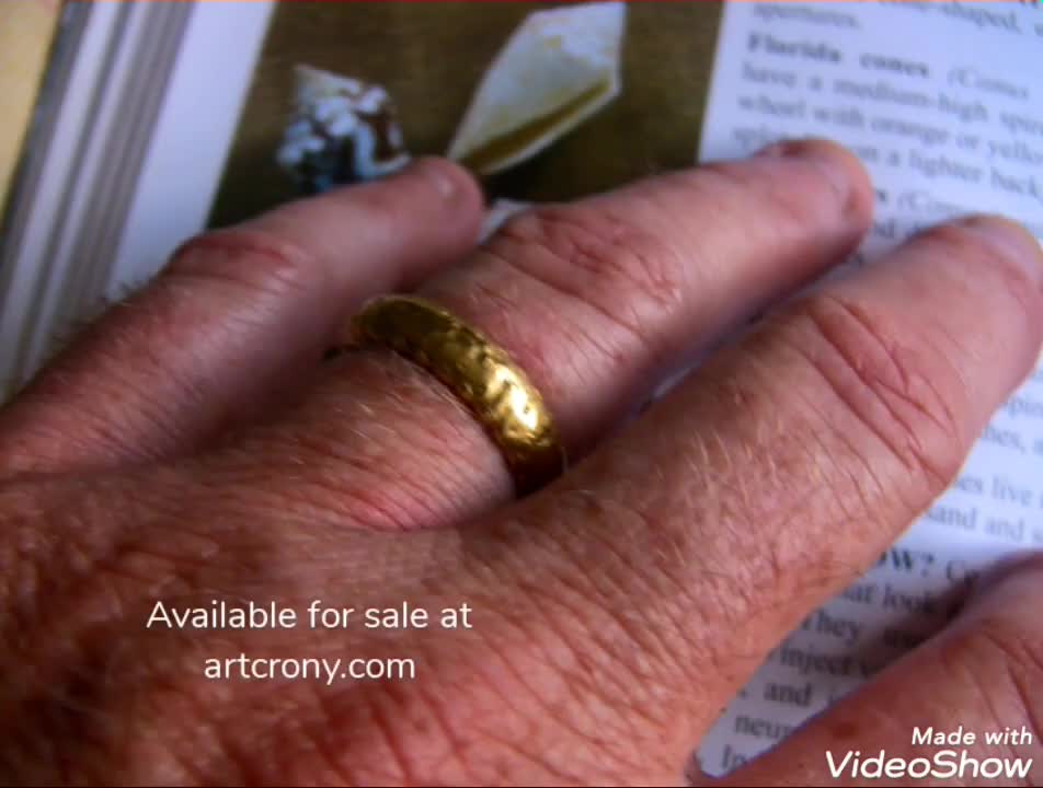 Solid 24K pure Gold wedding band style ring (.9999 pure gold)