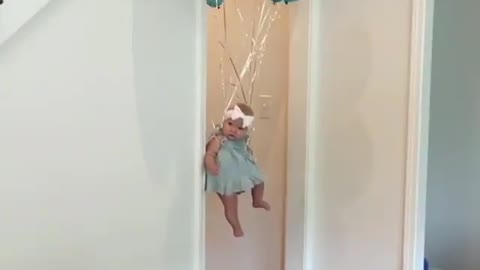 baby flying kids mood video