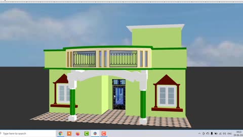 2 Bedroom House Plan for village, Simple Village House Plan.