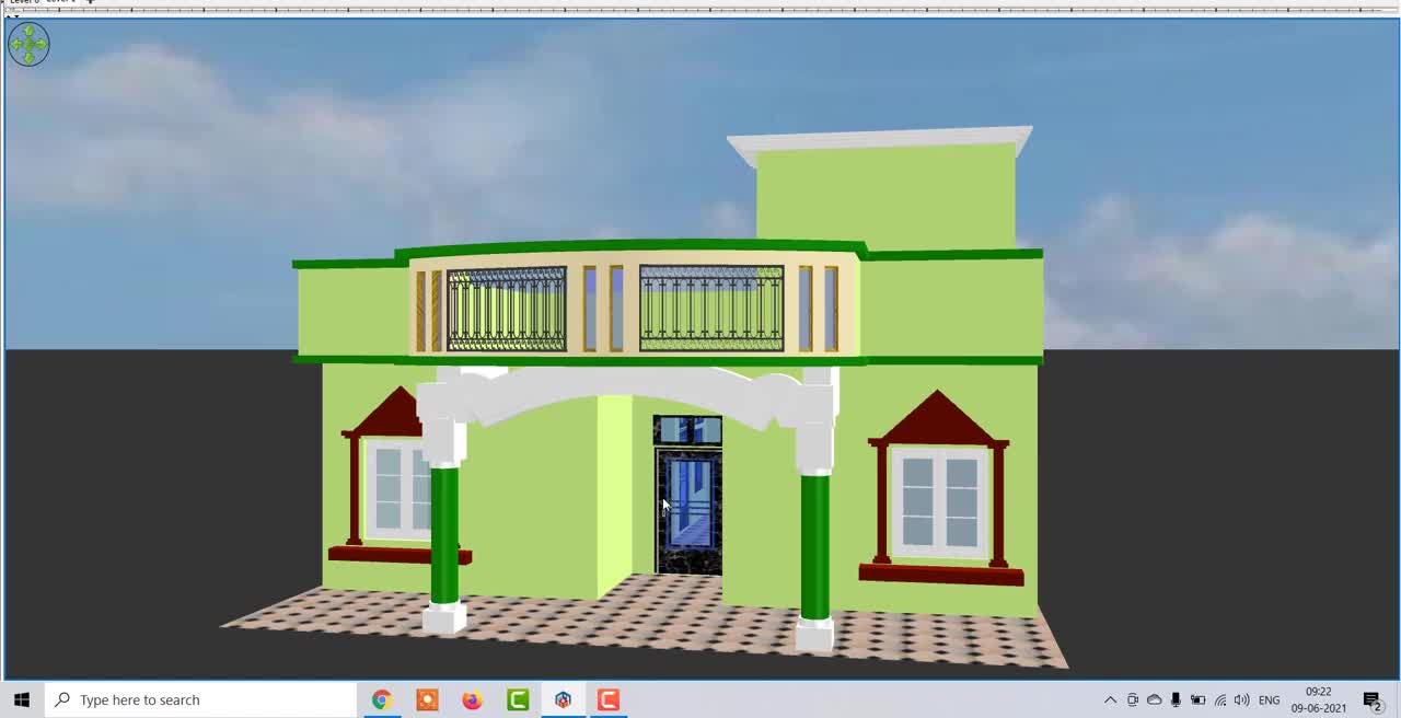 2 Bedroom House Plan for village, Simple Village House Plan.