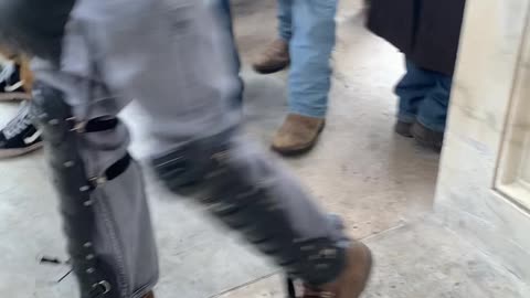 Trump Supporters storm Capitol Building and Blow Horns into Building