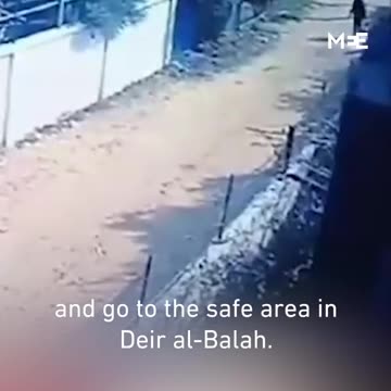 an Israeli strike on Palestinians was filmed on his home security camera.