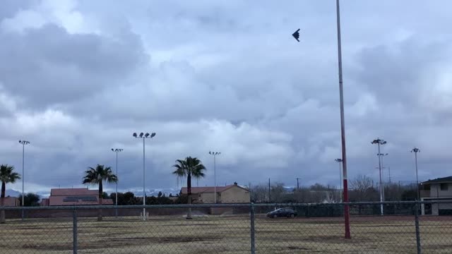 Stealth bomber flying in Las Vegas