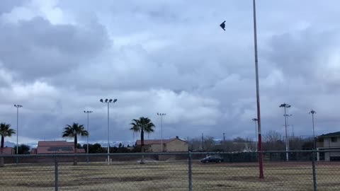 Stealth bomber flying in Las Vegas