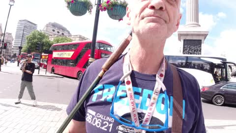 HE KNOWS. SAVING OUR CHILDREN PROTEST LONDON