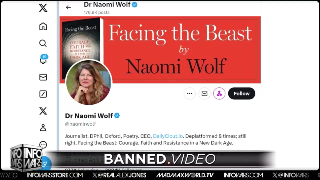 Dr. Naomi Wolf Joins Alex Jones And Exposes The Globalist Blueprint To End Humanity