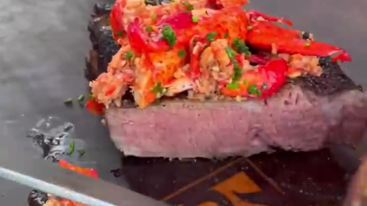 Tomahawk Steak with Garlic Butter Lobster Recipe | Over The Fire Cooking by Derek Wolf