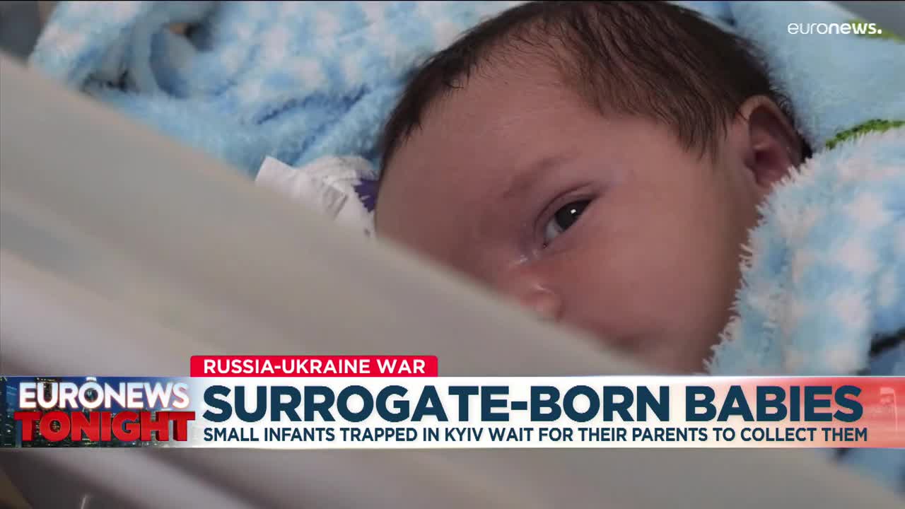 Surrogate babies stranded in Kyiv shelter with war raging around them