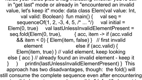 Last element of sequence but with a break if a condition is met