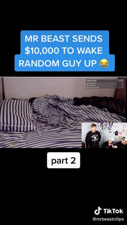 MR BEAST SEND $10,000 TO WAKES RANDOM GUY UP