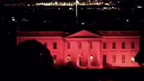 NEW - White House was lit in red color this morning.