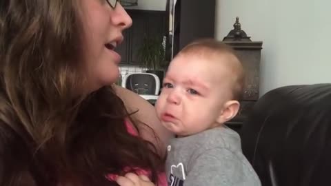 Baby Gets Emotional When Mom Sings Opera, so cute!!