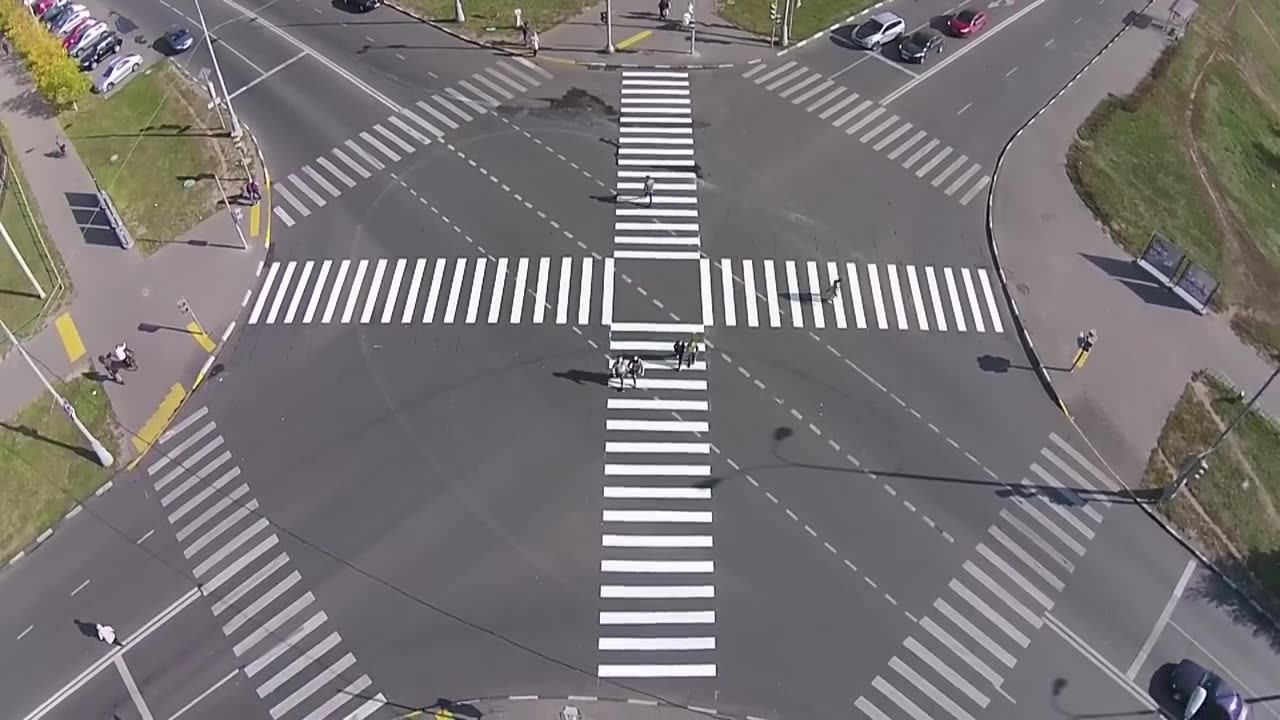 The first diagonal pedestrian crossing in Russia