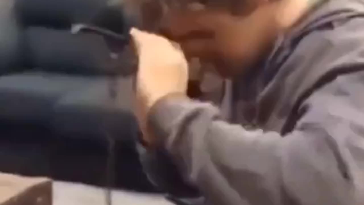 Guy Sticks Face Into A Real Life Acme Cartoon Trap