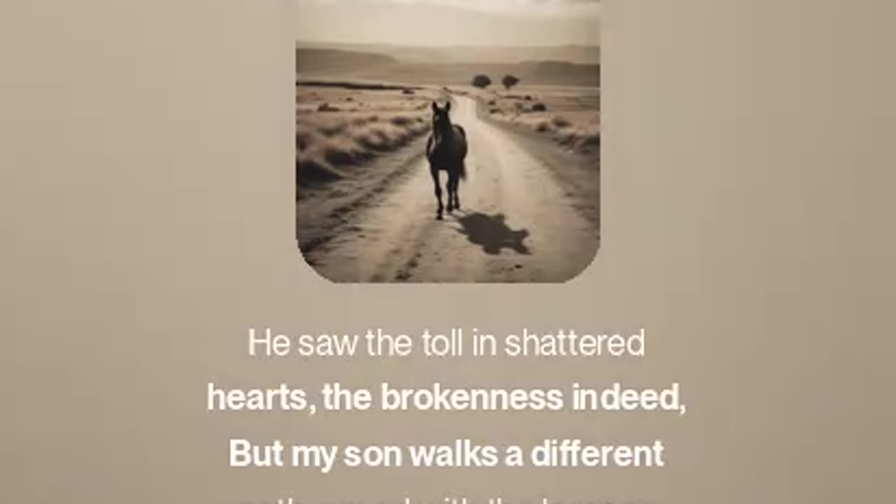 The song" My son walks a different path."