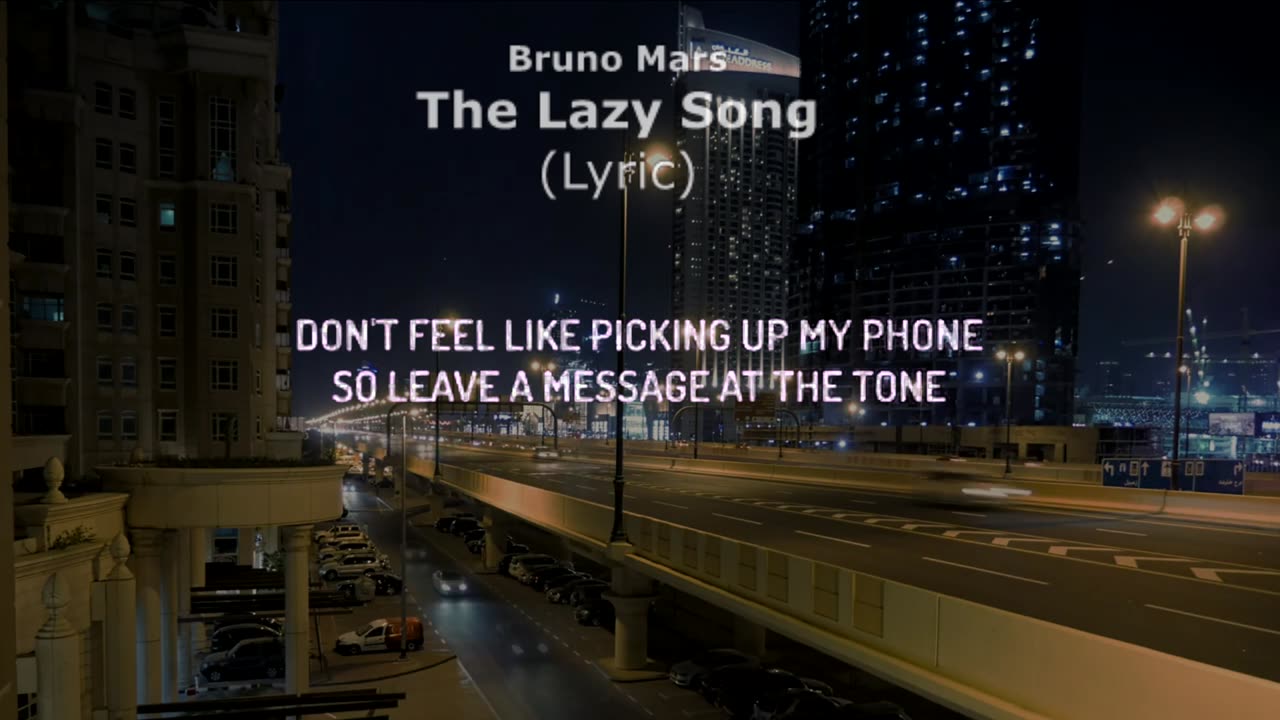 Bruno Mars,-Lazy Song (Lyrics)