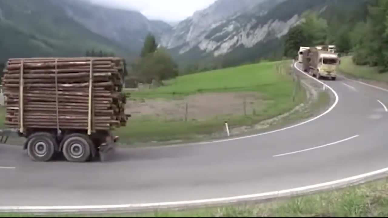 Dangerous Road - Most Unbelievable Heavy Truck Passing! MUST SEE