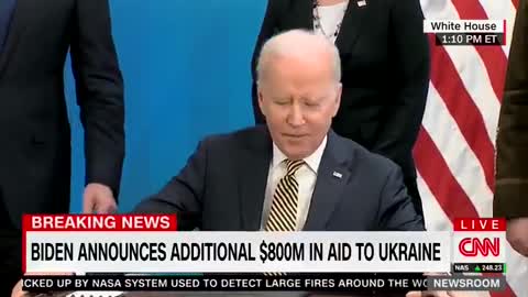 Biden declines to answer questions after sending $800M in new aide to Ukraine: