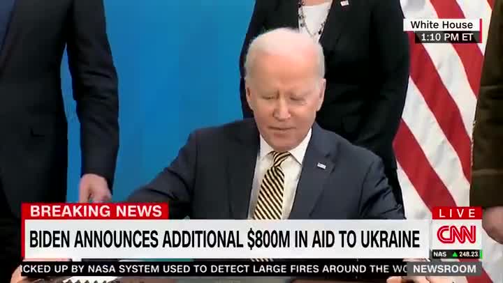 Biden declines to answer questions after sending $800M in new aide to Ukraine: