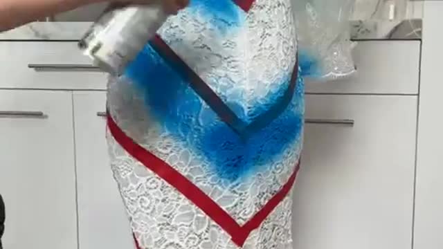 When she PULLS the TAPE OFF!!